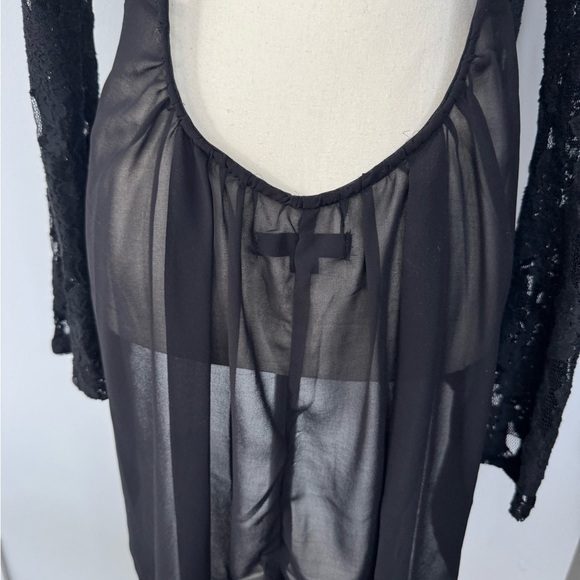 Rehab Black Lace Cut Out Blouse - Picture 17 of 17